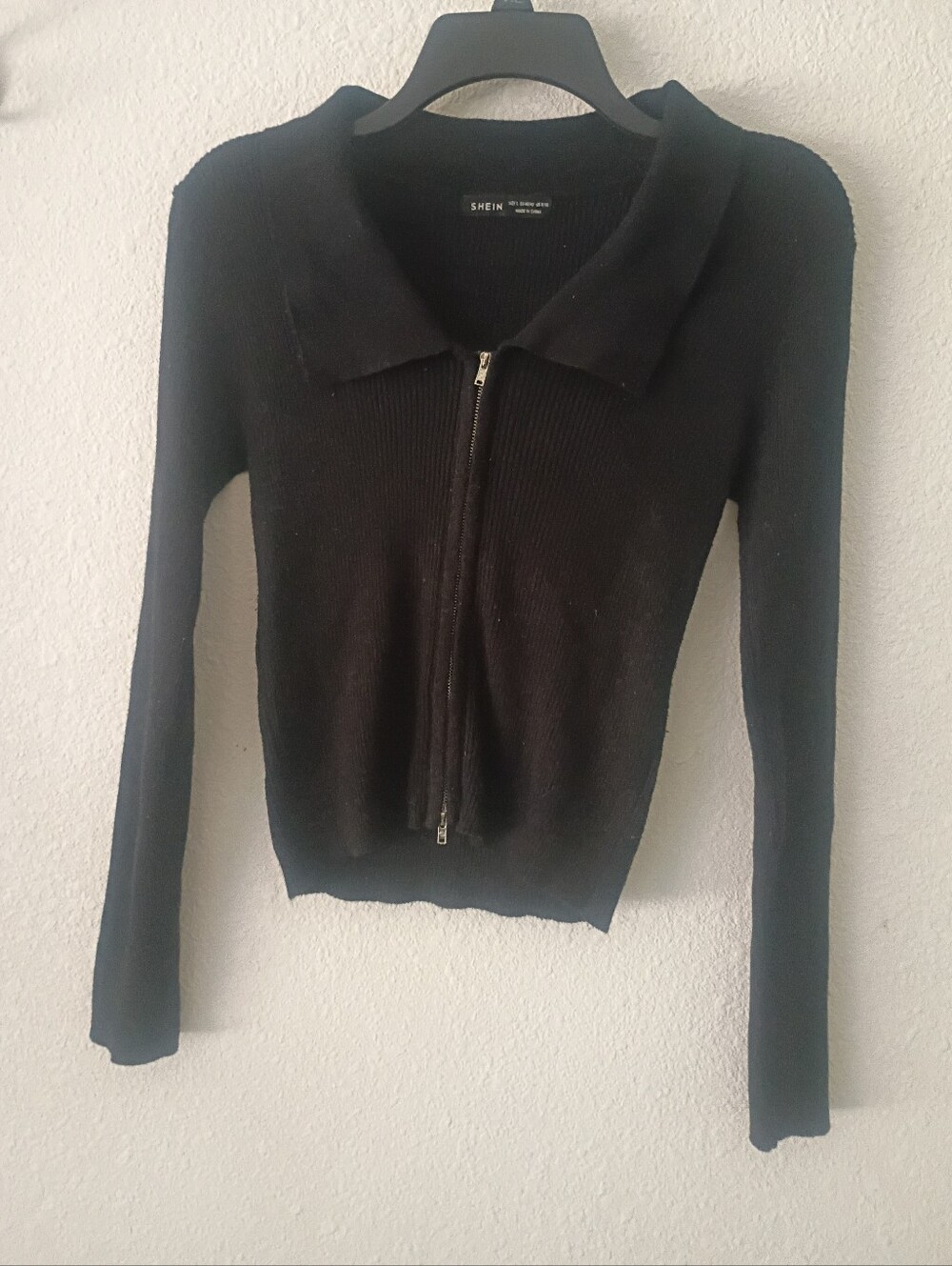 Pre-owned Shein Zip Front Long Sleeve